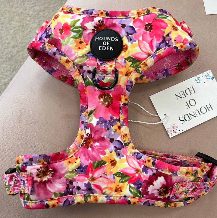 Outlet - Medium 'FLORENTINA' - FLORAL DOG HARNESS - 0094