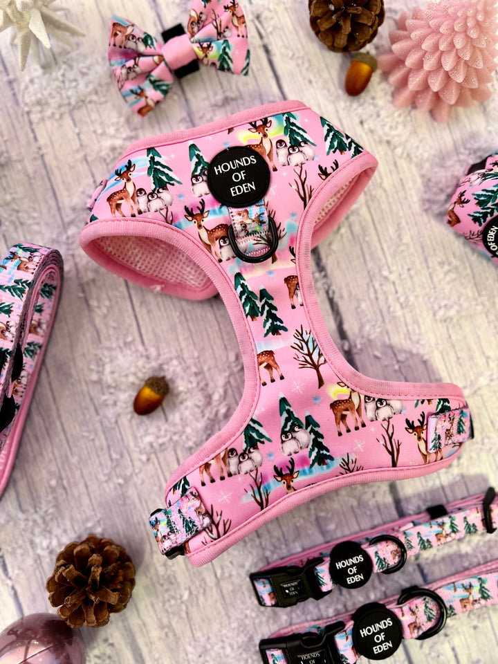 Aurora Nights - Pink Penguin Design Dog Harness