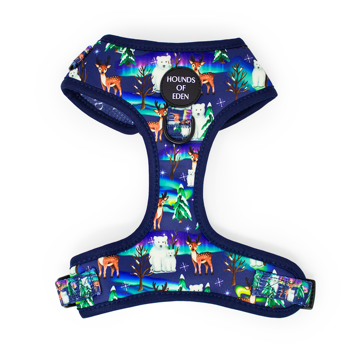 Polar Lights - Navy Polar Bear Design Dog Harness