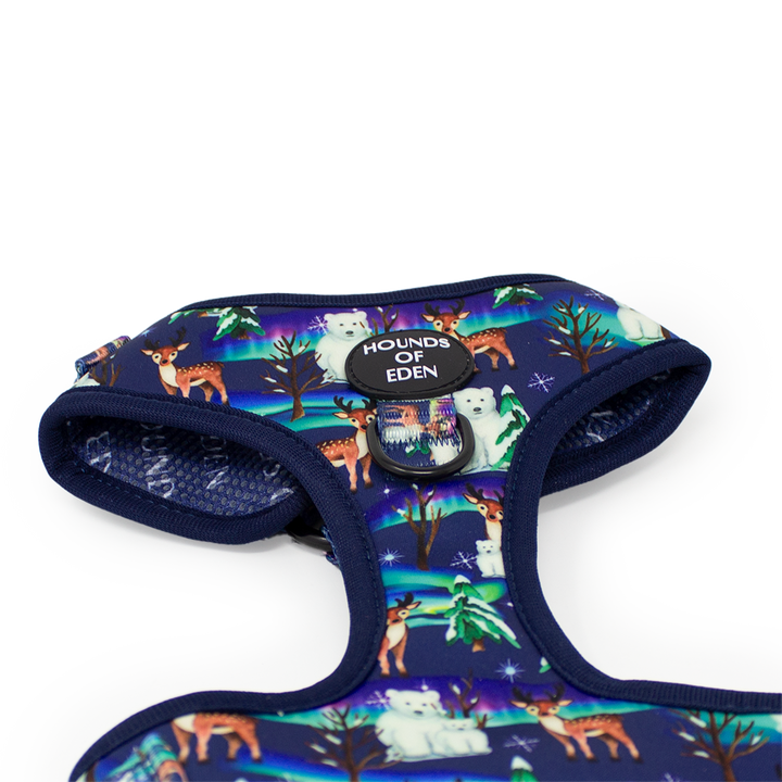 Polar Lights - Navy Polar Bear Design Dog Harness