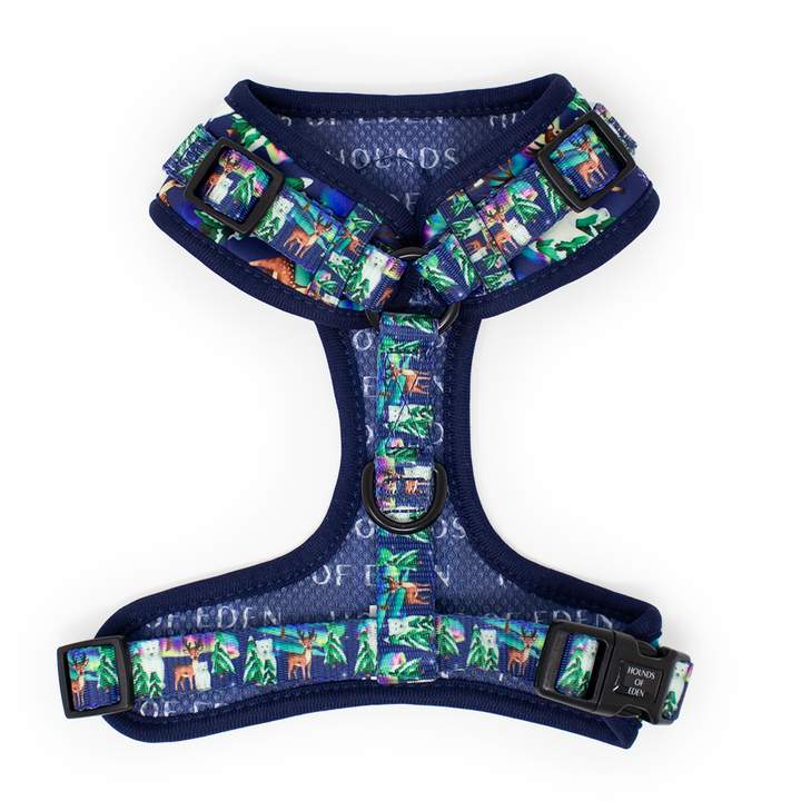 Polar Lights - Navy Polar Bear Design Dog Harness