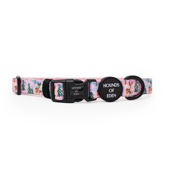 Aurora Nights - Collar para perro con diseño de pingüino rosa