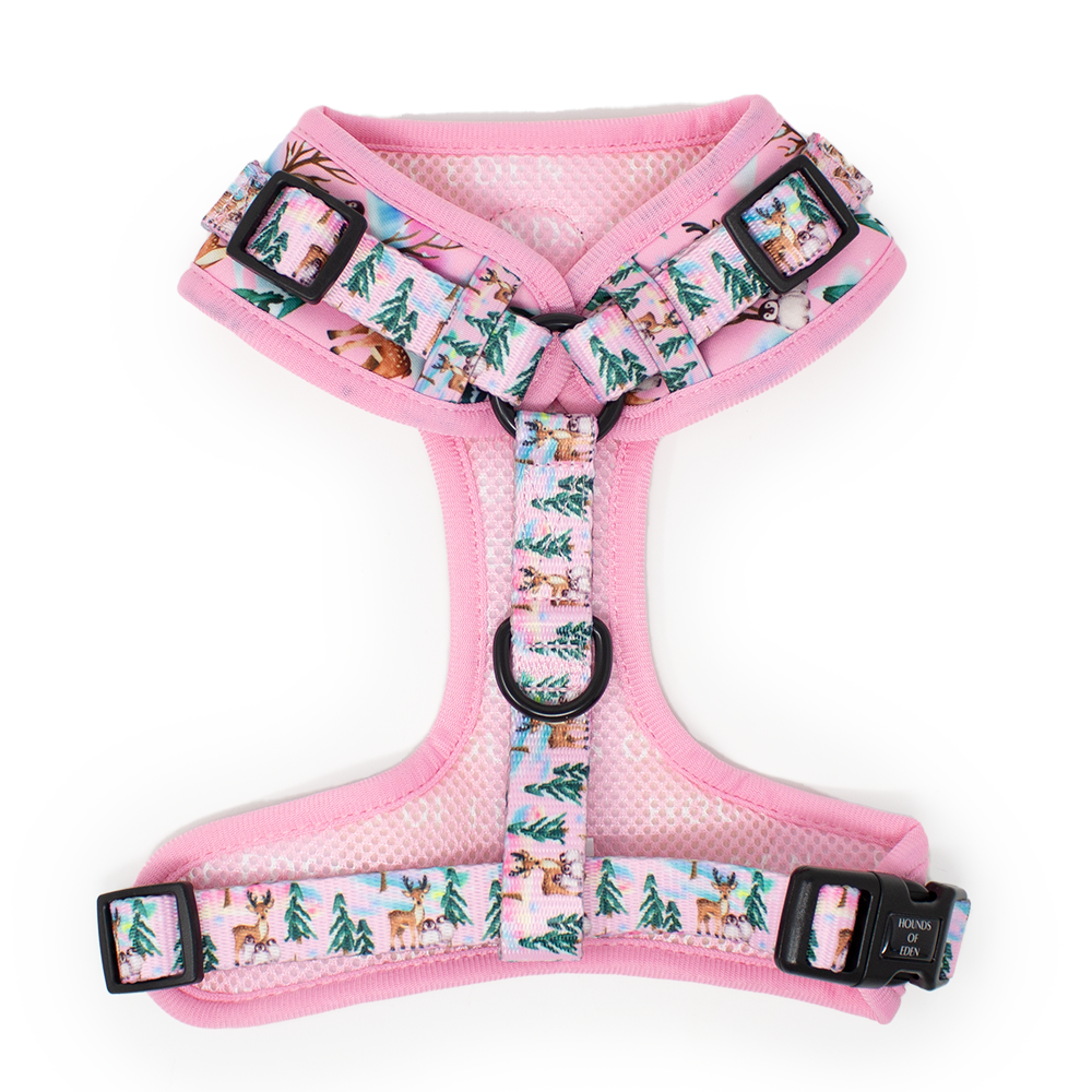 Aurora Nights - Collar para perro con diseño de pingüino rosa