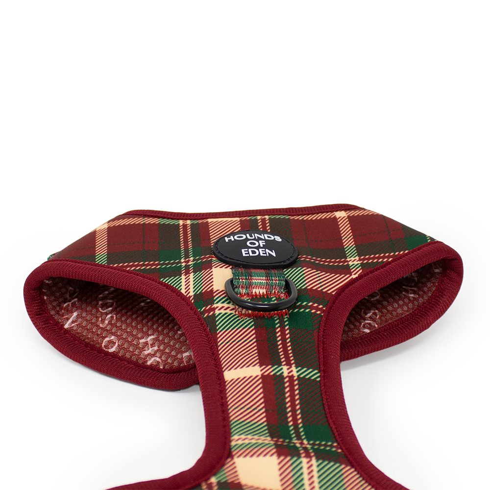 Tartan Me Up - Collar para perros con diseño de tartán rojo y crema