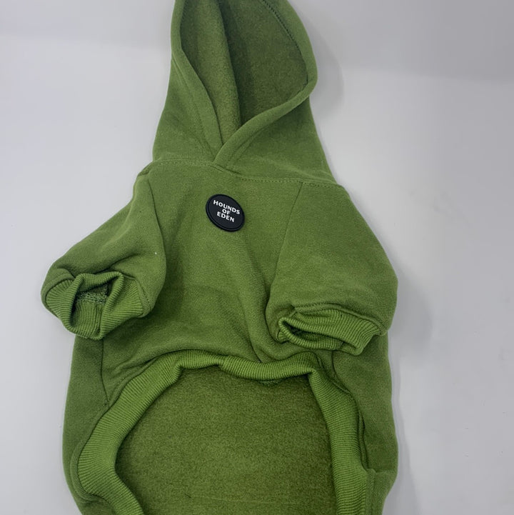 OUTLET-LARGE DOG HOODIE-OLIVE GREEN-0169